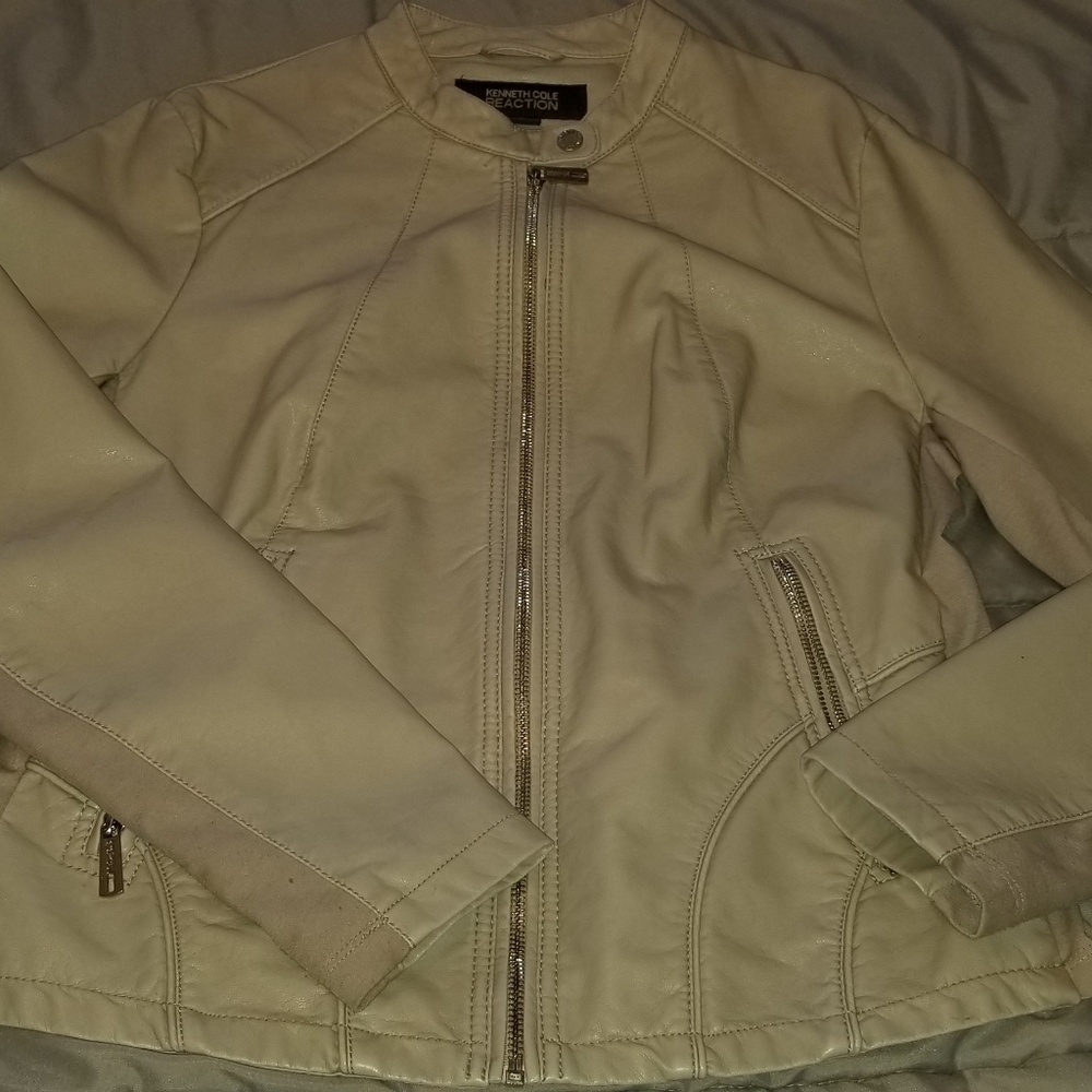 Tan leather jacket